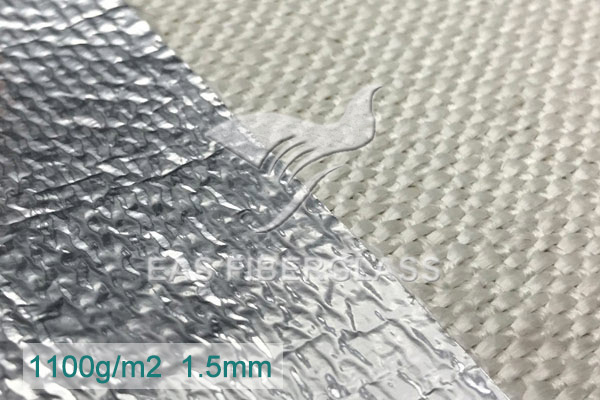 Mit Aluminiumfolie beschichtetes texturiertes Fiberglasgewebe 1.5 mm